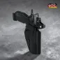 Preview: GM Sport OWB Kydex Holster in Schwarz für CZ Shadow 2, Sport Cut Ausführung mit Optic Ready Ausschnitt für Leuchtpunktvisiere.